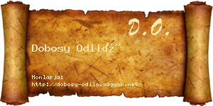 Dobosy Odiló névjegykártya